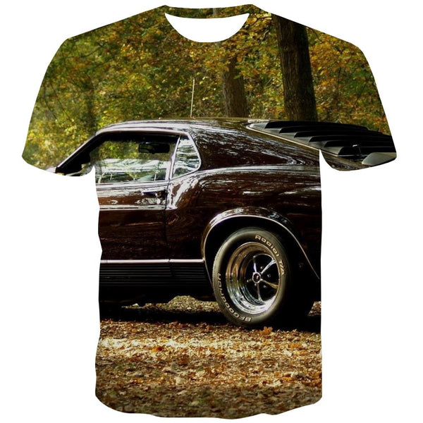 Racing Car T shirts Men Metal T shirts Funny City Tshirts Novelty Gray Tshirts Casual Retro Tshirt Anime