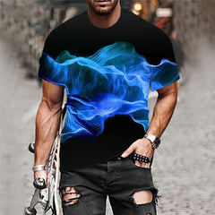 Smoke T shirt Men Abstract T-shirts 3d Psychedelic Funny T shirts Novel Tshirts Casual