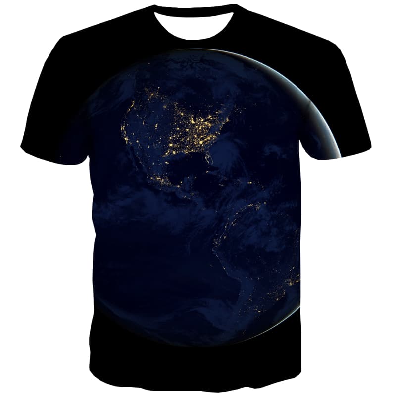 
Moon T shirts Men Galaxy T-shirts Graphic Black T-shirts 3d Short Sleeve
                