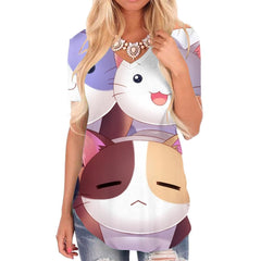 Cat T Shirt Women Animal V-neck Tshirt Lovely Shirt Print Home Funny T shirts Lovely Tshirts Printed