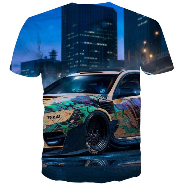 
Racing Car T-shirt Men Metal Tshirts Cool City Tshirts Casual Gray Tshirt Anime Retro Shirt Print
                