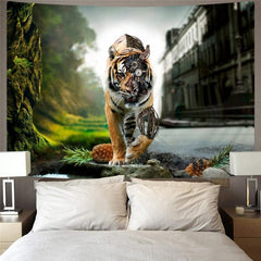 Lion Tapiz Animal Wall Tapestry Anime Tapestries Tiger Tenture Mandala Harajuku Rug Wall