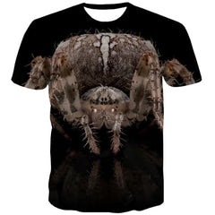 Animal T shirts Men Spider Tshirt Anime Black T shirts Funny Street Tshirts Casual - KYKU