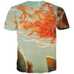 Psychedelic T-shirt Men Abstract T shirts Funny Colorful Tshirt Anime Harajuku T-shirts 3d - KYKU