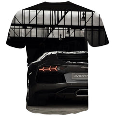 Racing Car T shirts Men Metal Tshirt Anime City Tshirts Cool Gray T-shirts Graphic Retro Tshirt Printed