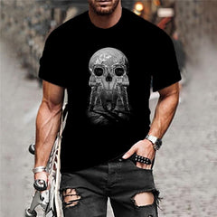 Astronaut T-shirt Men Space Anime Clothes Universe Shirt Print Black Tshirt Printed