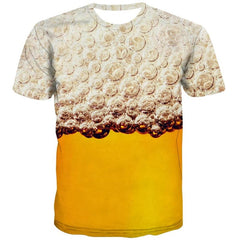 Beer T-shirt Men Novel Tshirts Casual Harajuku Funny T shirts Hip Hop T-shirts 3d