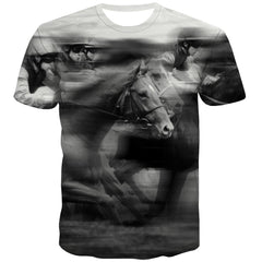 Borse T-shirt Men Competition T-shirts Graphic Raced Tshirt Printed Equestrian T-shirts 3d