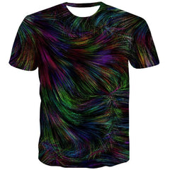 Abstract T-shirt Men Psychedelic Tshirts Casual Colorful Tshirt Printed Art Tshirts Cool - KYKU