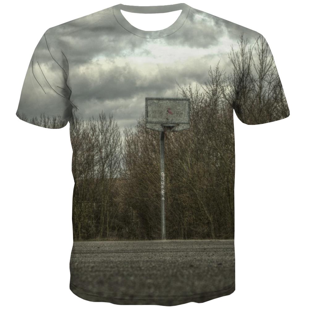 
Basketball T shirts Men Night View T-shirts Graphic Galaxy T shirts Funny City Shirt Print
                