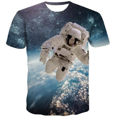 Astronaut T-shirt Men Galaxy Funny T shirts Space Anime Clothes Universe T-shirts 3d