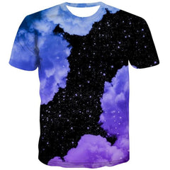 Galaxy T shirt Men Smoke Cloud Anime Clothes Art T-shirts 3d Retro Tshirts Casual
