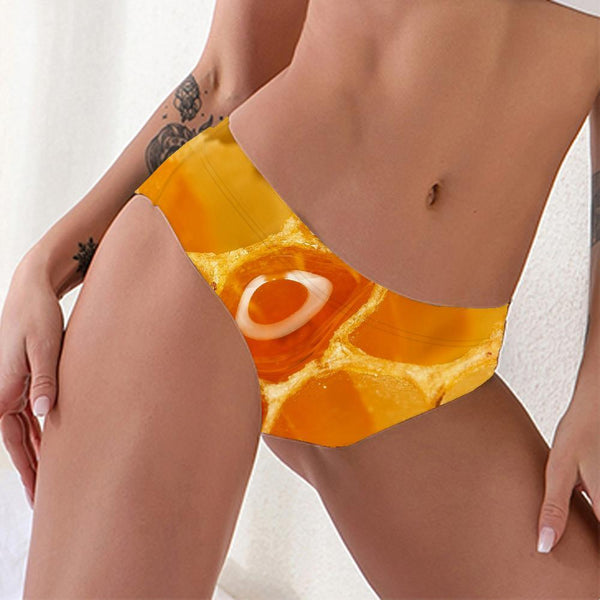 Geometric Panties Women Psychedelic Lingerie Female Vortex Underwear Honey Pantys Honeycomb Tanga - KYKU