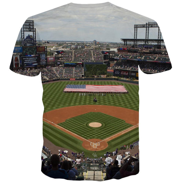 
Baseball T shirts Men Stadium Shirt Print Game T shirts Funny White Tshirt Anime
                
