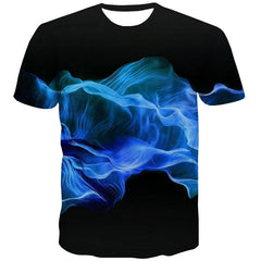 Smoke T shirt Men Abstract T-shirts 3d Psychedelic Funny T shirts Novel Tshirts Casual