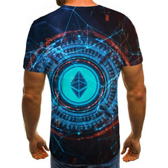 Ethereum T-shirt Men Retro Shirt Print Art Tshirt Printed Harajuku Anime Clothes