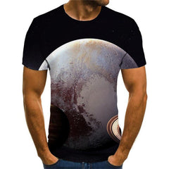 Pluto T shirt Men Galaxy Tshirt Printed Space Funny T shirts Universe T-shirts 3d