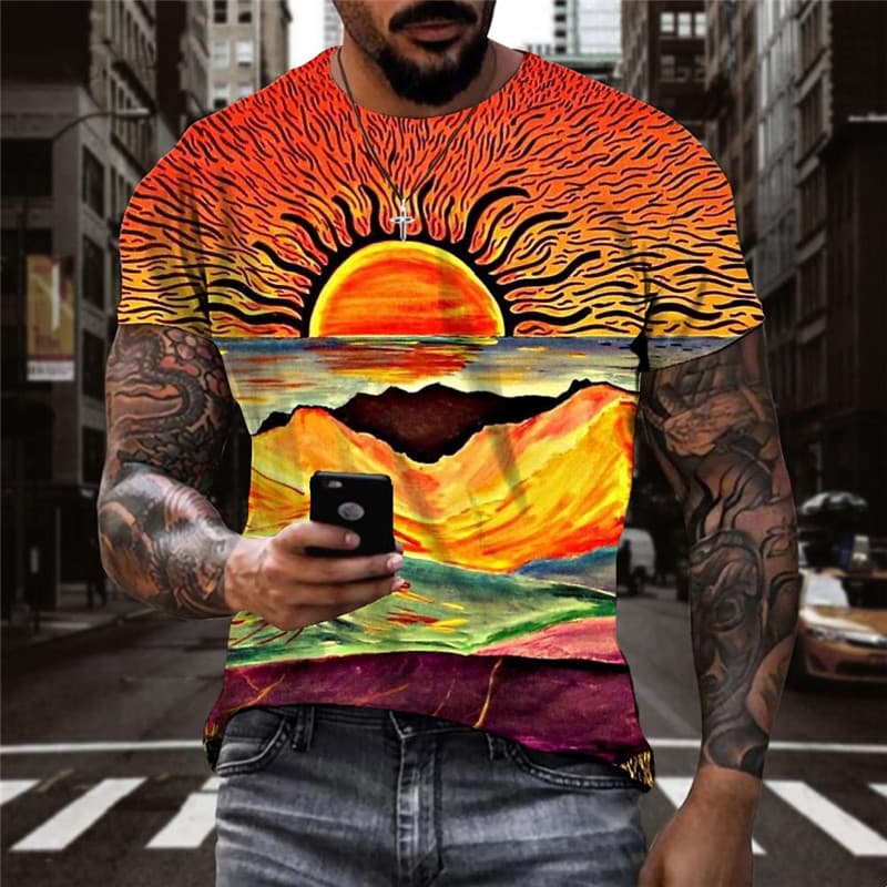 
Leaves T shirt Men Colorful Tshirts Casual Dizziness T-shirts 3d Psychedelic Funny T shirts
                