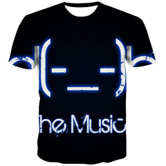 Music T-shirt Men Instrument Tshirt Anime Retro T shirts Funny Electronic Shirt Print