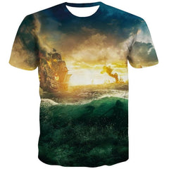 Leaves T-shirt Men National Flag Funny T shirts Colorful T-shirts 3d Art Shirt Print