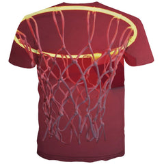 Basketball T-shirt Men Night View Tshirt Printed Galaxy Tshirts Cool City Tshirts Casual