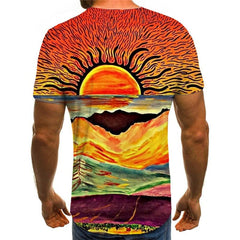 Leaves T shirt Men Colorful Tshirts Casual Dizziness T-shirts 3d Psychedelic Funny T shirts