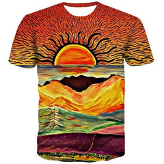 Leaves T shirt Men Colorful Tshirts Casual Dizziness T-shirts 3d Psychedelic Funny T shirts