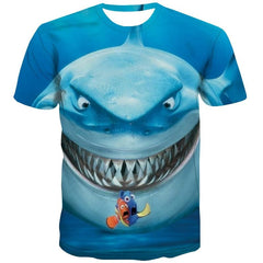 Shark T-shirt Men Ocean Tshirts Casual Animal T-shirts 3d Blue Funny T shirts Funny Tshirt Printed