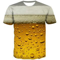 Beer T shirt Men Harajuku Funny T shirts Hip Hop T-shirts 3d Short Sleeve