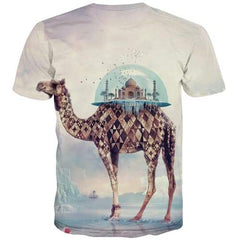 Camel T shirts Men Animal Tshirt Printed House T-shirts Graphic Nebula Tshirt Anime Sail Tshirts Novelty - KYKU