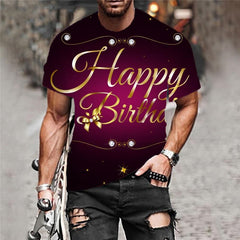 Happy Birthday T shirt Men Star Funny T shirts Party T-shirts 3d Hip Hop Tshirts Casual