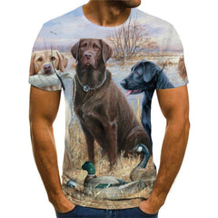 Deer T shirt Men Christmas Shirt Print Landscape Tshirts Casual Snow Anime Clothes