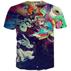 Astronaut T shirt Men Galaxy Anime Clothes Colorful Tshirt Printed Art Shirt Print