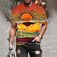 Leaves T shirt Men Colorful Tshirts Casual Dizziness T-shirts 3d Psychedelic Funny T shirts