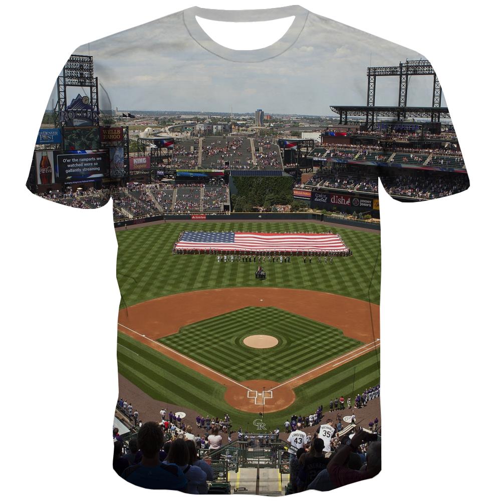 
Baseball T shirts Men Stadium Shirt Print Game T shirts Funny White Tshirt Anime
                