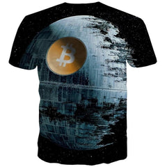 Bitcoin T shirt Men Earth Tshirt Printed Galaxy Anime Clothes Retro Funny T shirts