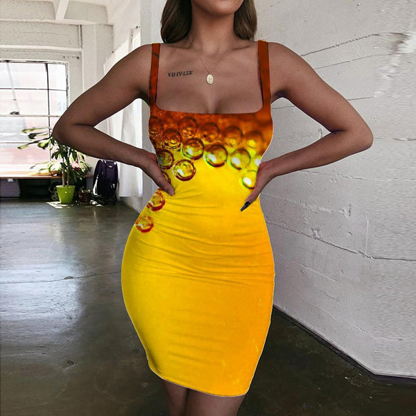Geometric Dress Women Psychedelic Vestido Sexy Vortex Ladies Dresses Honeycomb Sundress Honey 3d Print - KYKU