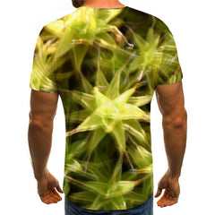 Leaves T-shirt Men Colorful Tshirts Casual Rainbow Shirt Print Harajuku T-shirts 3d