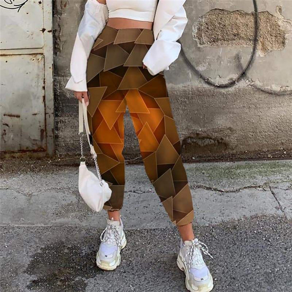 Geometric Trousers Women Psychedelic Jogger Pants Vortex 3d Printed Circle Casual Pant - KYKU
