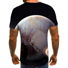 Pluto T shirt Men Galaxy Tshirt Printed Space Funny T shirts Universe T-shirts 3d