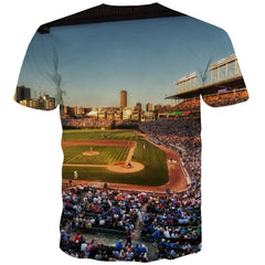 Baseball T-shirt Men Stadium T-shirts 3d Game Tshirt Anime White T-shirts Graphic