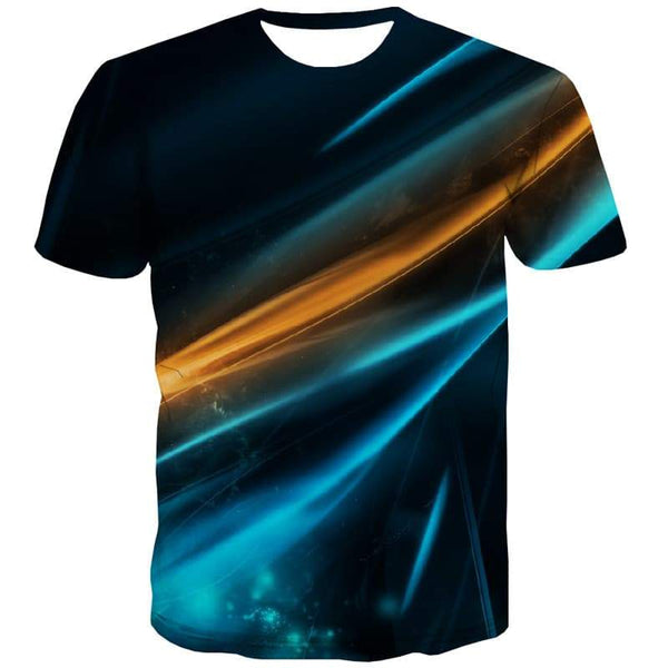 Psychedelic T-shirt Men Abstract T shirts Funny Colorful Tshirts Cool Harajuku Tshirt Printed - KYKU