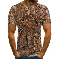 Animal T-shirt Men Landscape T-shirts 3d Tree Shirt Print Harajuku Tshirts Casual