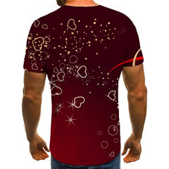 Christmas T-shirt Men New Year Tshirts Cool Love Tshirts Casual Party Tshirt Anime