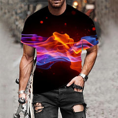 Smoke T shirt Men Abstract T-shirts 3d Psychedelic Funny T shirts Novel Tshirts Casual