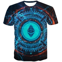 Ethereum T-shirt Men Retro Shirt Print Art Tshirt Printed Harajuku Anime Clothes