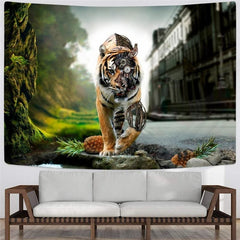 Lion Tapiz Animal Wall Tapestry Anime Tapestries Tiger Tenture Mandala Harajuku Rug Wall