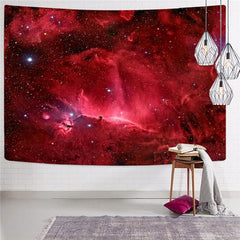 Galaxy Tapiz Space Home Tapestrys Universe Rug Wall Red Wall Tapestry Nebula Tapestries