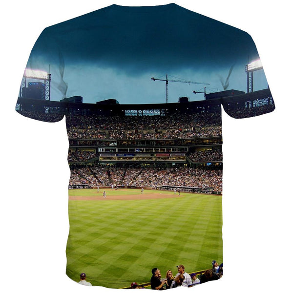 
Baseball T-shirt Men Stadium Tshirts Cool Game T shirts Funny White Tshirts Novelty
                