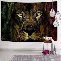 Lion Tapestry Animal Tapestries Anime Tenture Mandala Ferocious Wall Tapestry Harajuku Home Tapestrys
